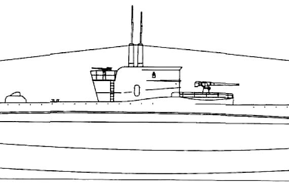 Подводная лодка RN Baracca 1941 (Submarine) - чертежи, габариты, рисунки