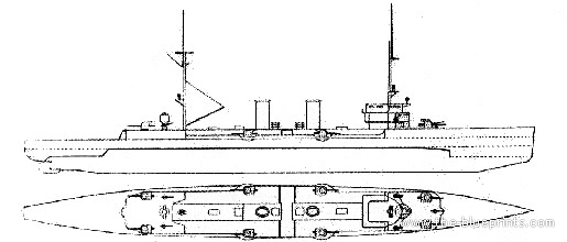 Корабль RN Bari (Light Cruiser) (1916) - чертежи, габариты, рисунки