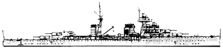 Корабль RN Cadorna (Cruiser) Italy - чертежи, габариты, рисунки