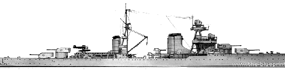 Корабль RN Cadorna (Light Cruiser) (1942) - чертежи, габариты, рисунки