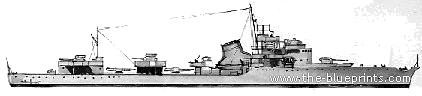 Корабль RN Carabiniere (Destroyer) (1942) - чертежи, габариты, рисунки