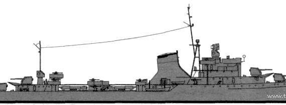 Ship RN Comandanti Medaglie DOro (Destroyer) (1943) - drawings, dimensions, pictures