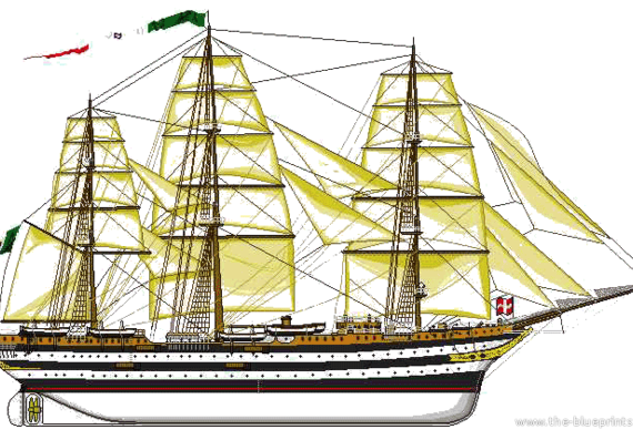 Корабль RN Cristoforo Colombo - чертежи, габариты, рисунки