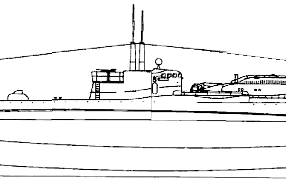Подводная лодка RN Da Vinci 1942 (Submarine) - чертежи, габариты, рисунки