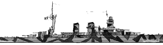 Корабль RN Duca Degli Abruzzi (Heavy Cruiser) (1942) - чертежи, габариты, рисунки