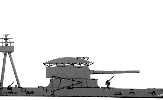 Корабль RN Faa di Bruno (Monitor) (1917) - чертежи, габариты, рисунки