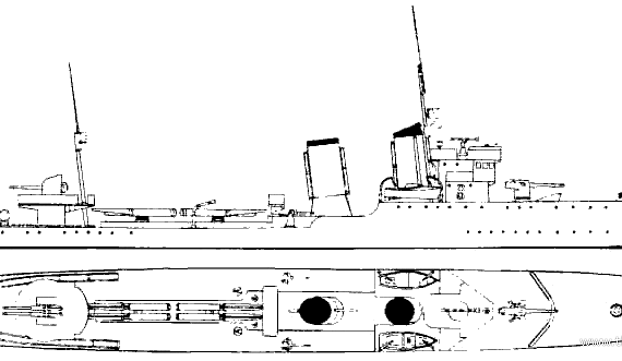 Ship RN Francesco Crispi (Destroyer) (1942) - drawings, dimensions, pictures