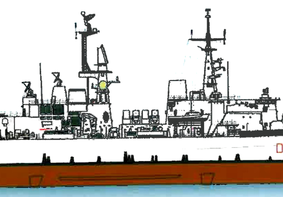 Эсминец RN Francesco Mimbelli D561 (Destroyer) - чертежи, габариты, рисунки