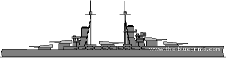 Ship RN Giulio Cesare (Battleship) - drawings, dimensions, figures