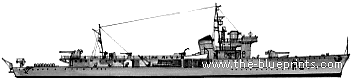 Корабль RN Giuseppe Garibaldi (Light Cruiser) (1941) - чертежи, габариты, рисунки
