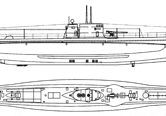 Submarine RN Iride 1939 (Submarine) - drawings, dimensions, pictures