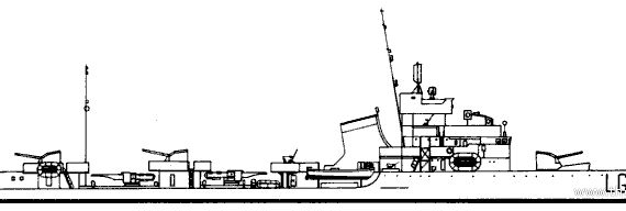 Корабль RN Legionario (Destroyer) (1942) - чертежи, габариты, рисунки