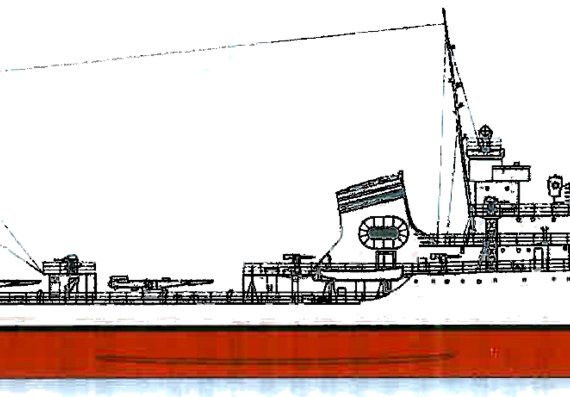 Эсминец RN Libeccio 1941 (Destroyer) - чертежи, габариты, рисунки