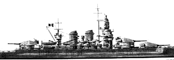 Боевой корабль RN Littorio - чертежи, габариты, рисунки