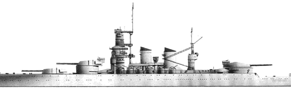 Боевой корабль RN Littorio (Battleship) (1934) - чертежи, габариты, рисунки