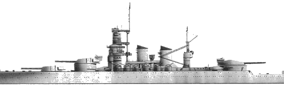 Корабль RN Littorio (Battleship) (1940) - чертежи, габариты, рисунки