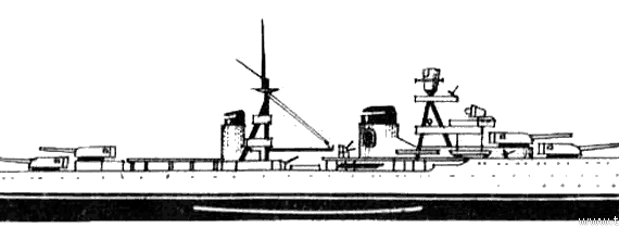 Корабль RN Luigi Cadorna (Light Cruiser) (1941) - чертежи, габариты, рисунки