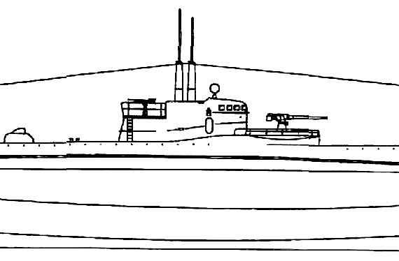 Подводная лодка RN Luigi Torelli 1942 (Submarine) - чертежи, габариты, рисунки