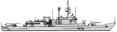 Корабль RN Maestrale (Frigate) - чертежи, габариты, рисунки