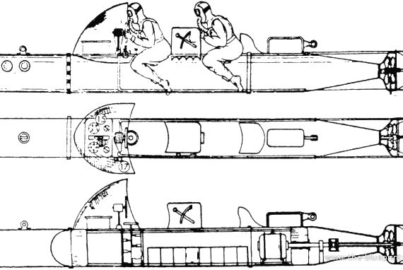 Combat ship RN Microsub SLC - drawings, dimensions, figures
