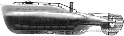 Боевой корабль RN Minisub CA (1942) - чертежи, габариты, рисунки