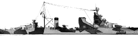 Корабль RN Nere Band (Light Cruiser) (1942) - чертежи, габариты, рисунки