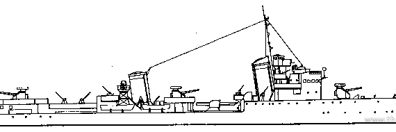 Корабль RN Nicoloso da Recco (Destroyer) (1931) - чертежи, габариты, рисунки