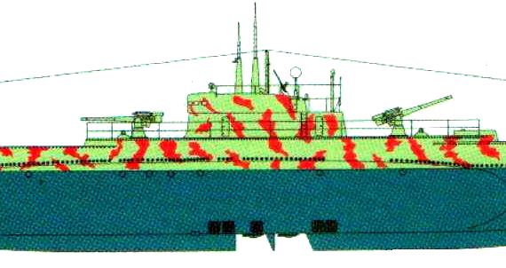 Подводная лодка RN Pietro Micca 1941 (Submarine) - чертежи, габариты, рисунки