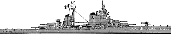 Боевой корабль RN Pola (Cruiser) - чертежи, габариты, рисунки