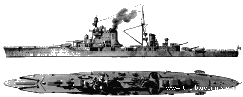 Корабль RN Pola (Light Cruiser) (1941) - чертежи, габариты, рисунки