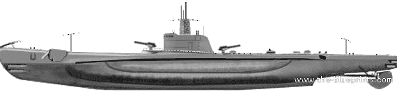 Боевой корабль RN R.Smg. Barbarigo (1941) - чертежи, габариты, рисунки