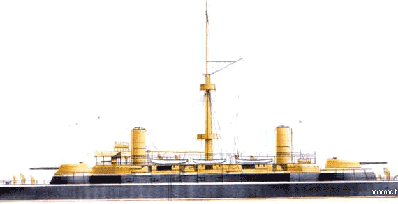 Корабль RN Re Umberto (Armoured Cruiser) (1893) - чертежи, габариты, рисунки