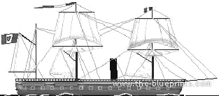 Ship RN Re d'Italia (1866) - drawings, dimensions, pictures