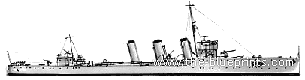 Корабль RN Rosolino Pilo (Destroyer) (1942) - чертежи, габариты, рисунки