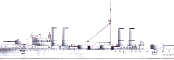 Корабль RN San Giorgio (Armoured Cruiser) (1910) - чертежи, габариты, рисунки