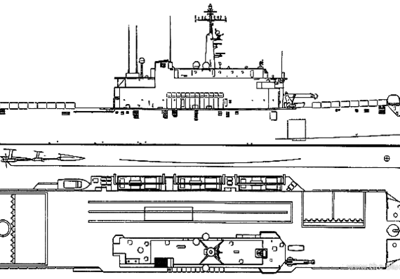 Aircraft carrier RN San Giusto L9894 - drawings, dimensions, pictures