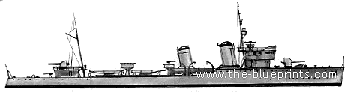 Корабль RN Sauro (Destroyer) (1941) - чертежи, габариты, рисунки