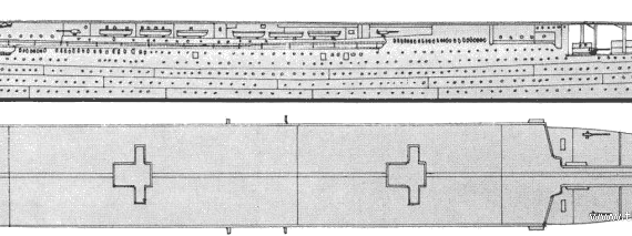 Корабль RN Sparviero (Aircraft Carrier) (1936) - чертежи, габариты, рисунки