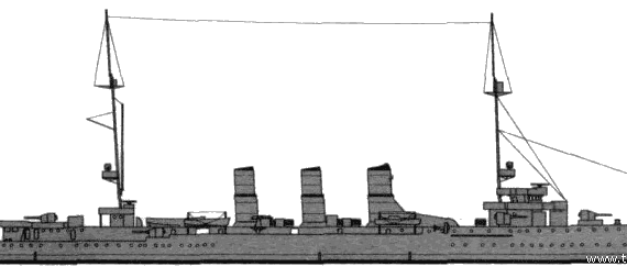 Корабль RN Taranto (Light Cruiser) (1940) - чертежи, габариты, рисунки