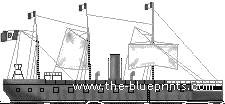 Ship RN Terrible (1866) - drawings, dimensions, pictures