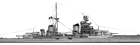 Ship RN Zara (Heavy Cruiser) (1939) - drawings, dimensions, pictures