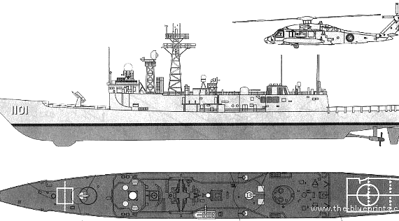 Корабль ROC Cheng Kung (Frigate) - чертежи, габариты, рисунки