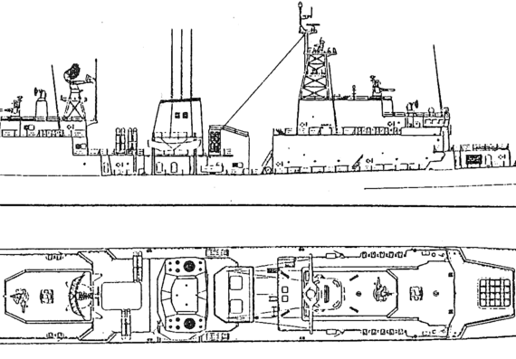 Корабль ROKS Yi SunSin DDH-975 (Destroyer) - чертежи, габариты, рисунки