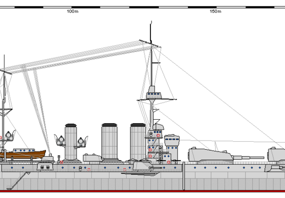 Ship R BB Pyotr Velikiy AU - drawings, dimensions, figures