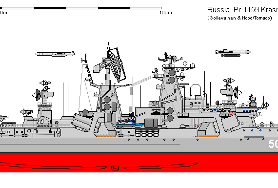 Корабль R CGN 1159 Krasnaia Zvezda AU - чертежи, габариты, рисунки