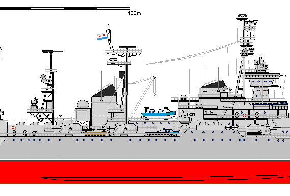 Ship R CL 0068U-2 Sverdlov Admiral Cenjavin - drawings, dimensions, figures