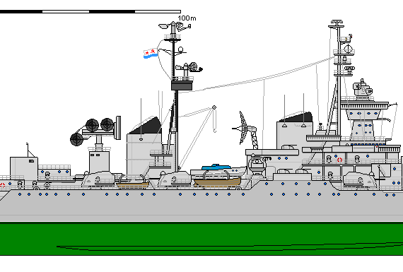 Ship R CL 0070E Sverdlov Dzerzhinsky - drawings, dimensions, figures