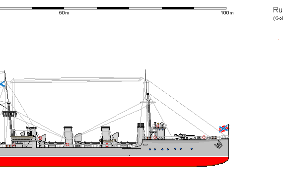 Ship R DD Novik - drawings, dimensions, figures