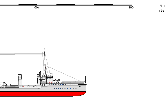 Корабль R DD Ussuriets - чертежи, габариты, рисунки