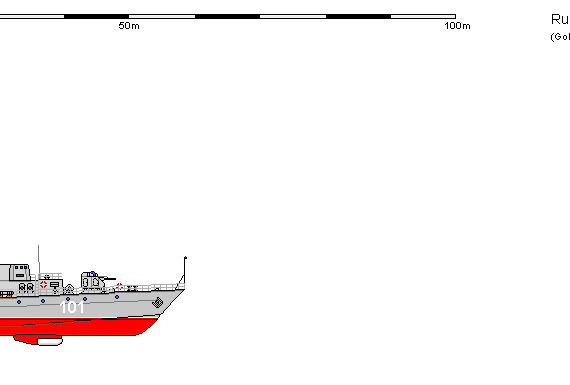 Корабль R FAC 1241.2 PAUK-I - чертежи, габариты, рисунки